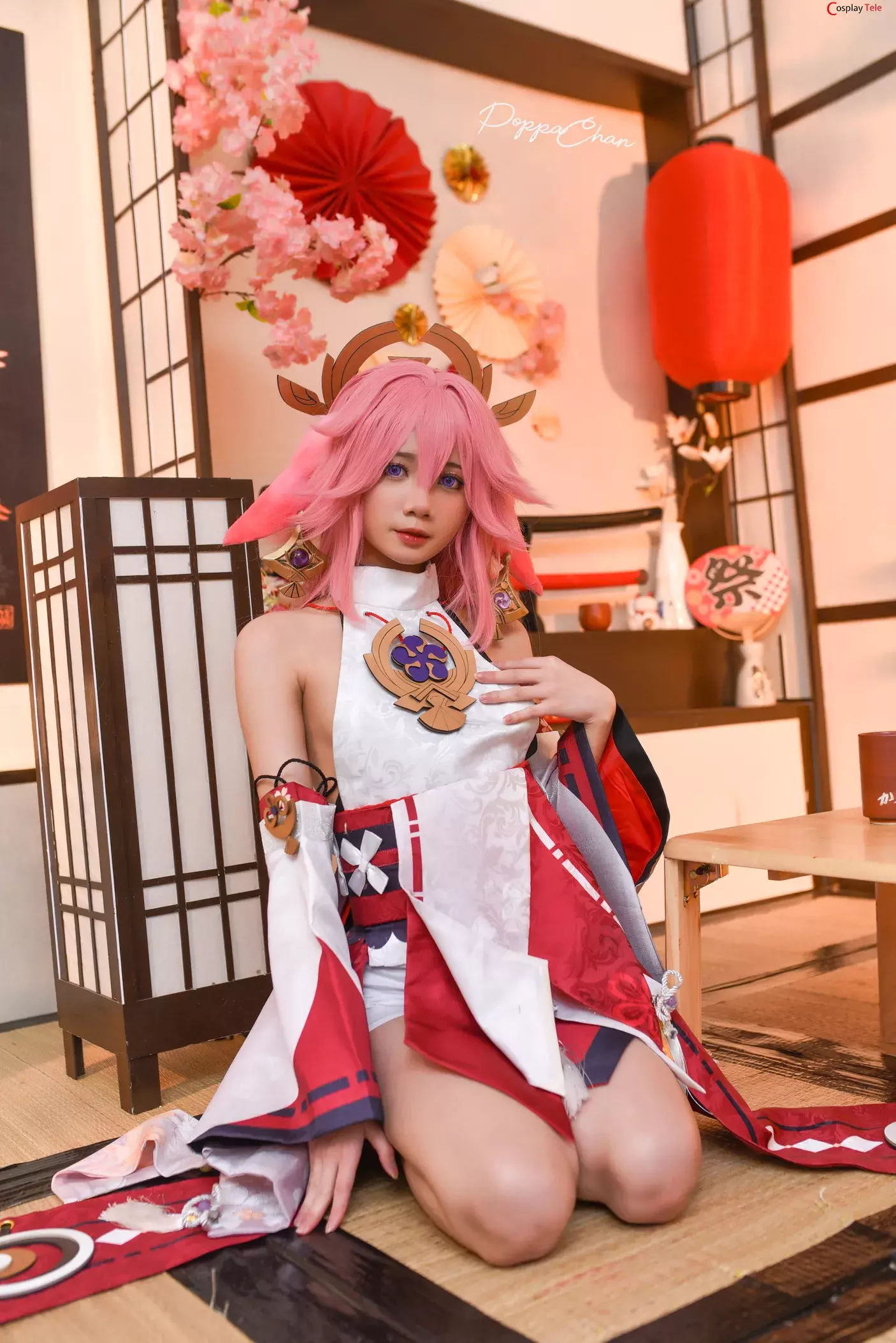 PoppaChan cosplay Yae Miko – Genshin Impact “55 photos and 11 videos”