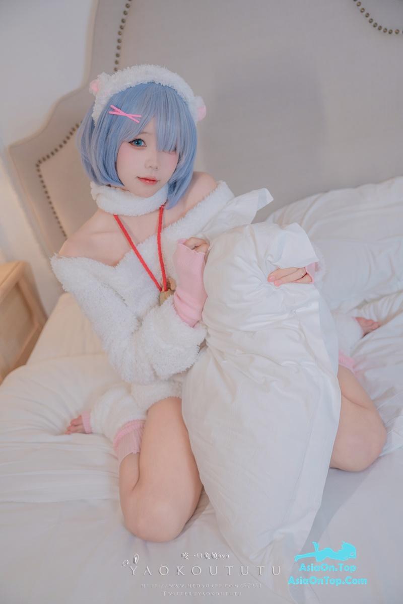 Coser@黏黏团子兔: T3特典 蕾姆咩咩 T3 special bonus Rem 咩咩