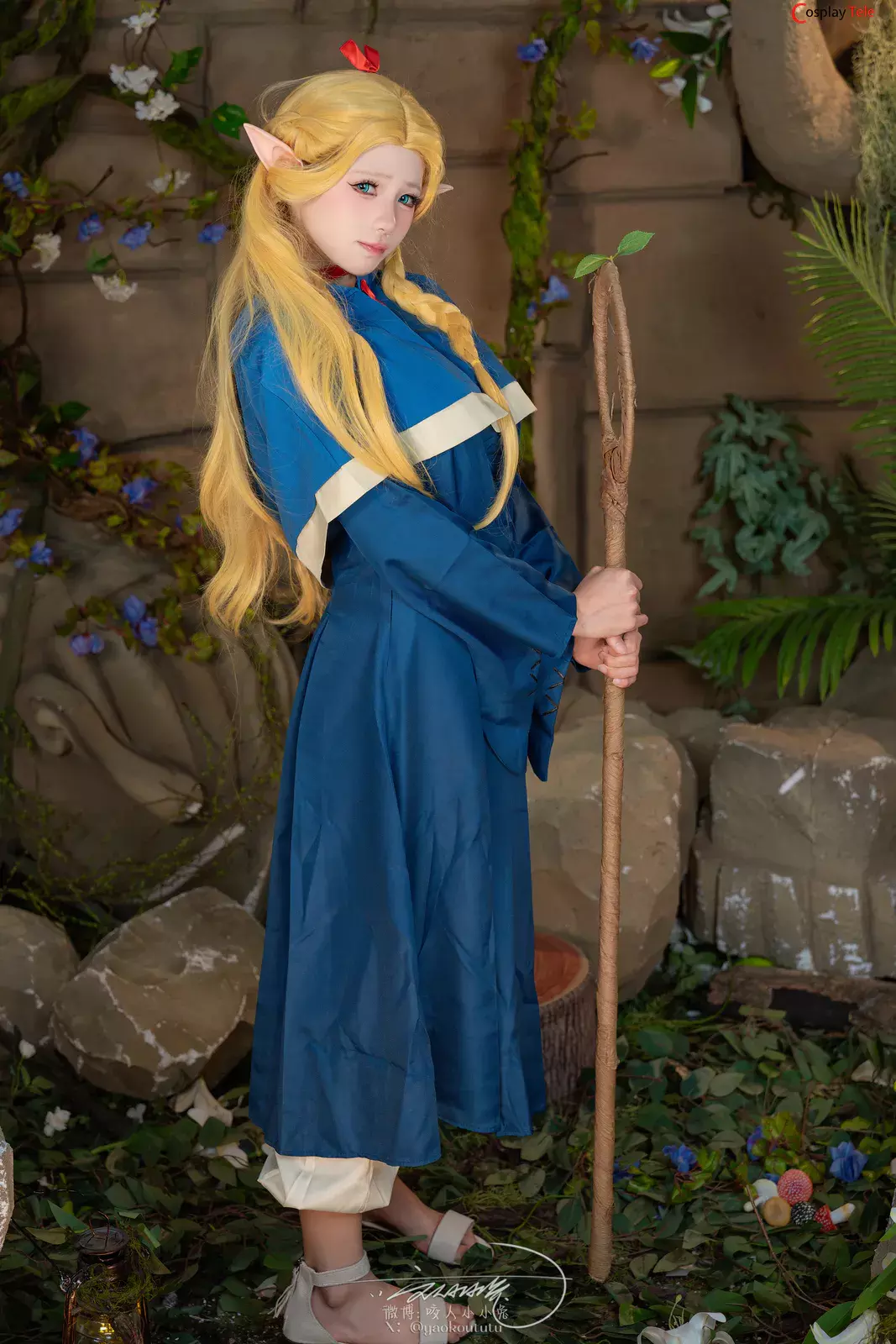 咬一口兔娘ovo (Yaokoututu) cosplay Marcille Donato – Delicious in Dungeon “75 photos and 1 video”