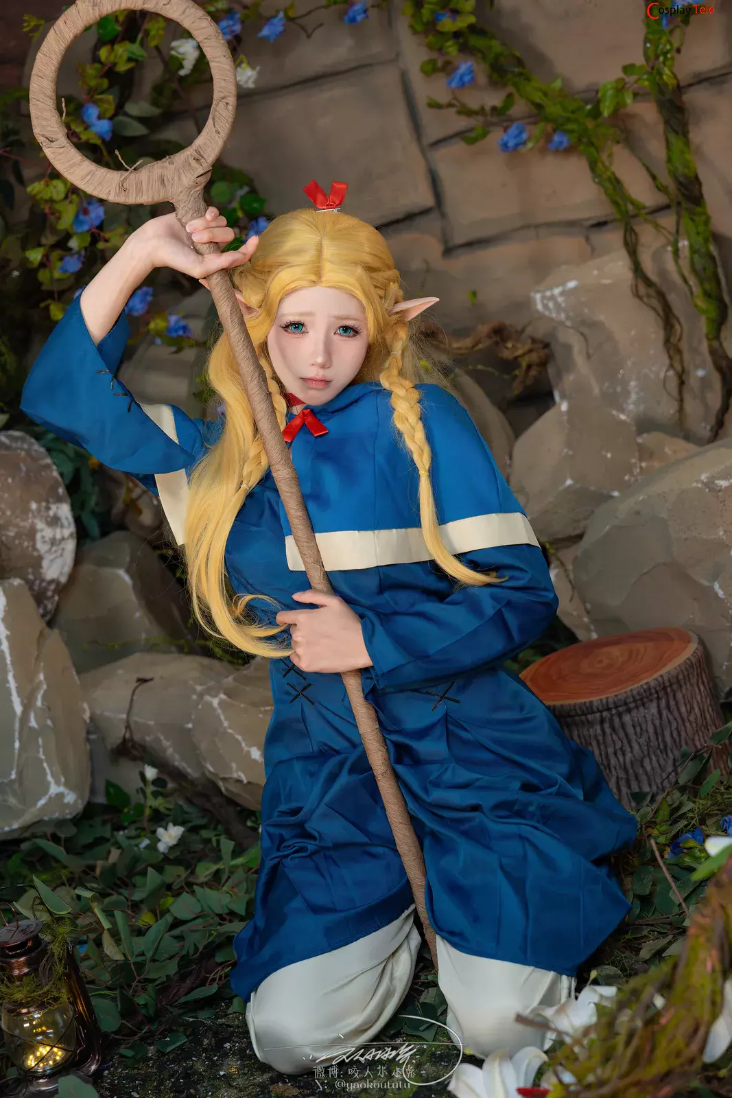 咬一口兔娘ovo (Yaokoututu) cosplay Marcille Donato – Delicious in Dungeon “75 photos and 1 video”