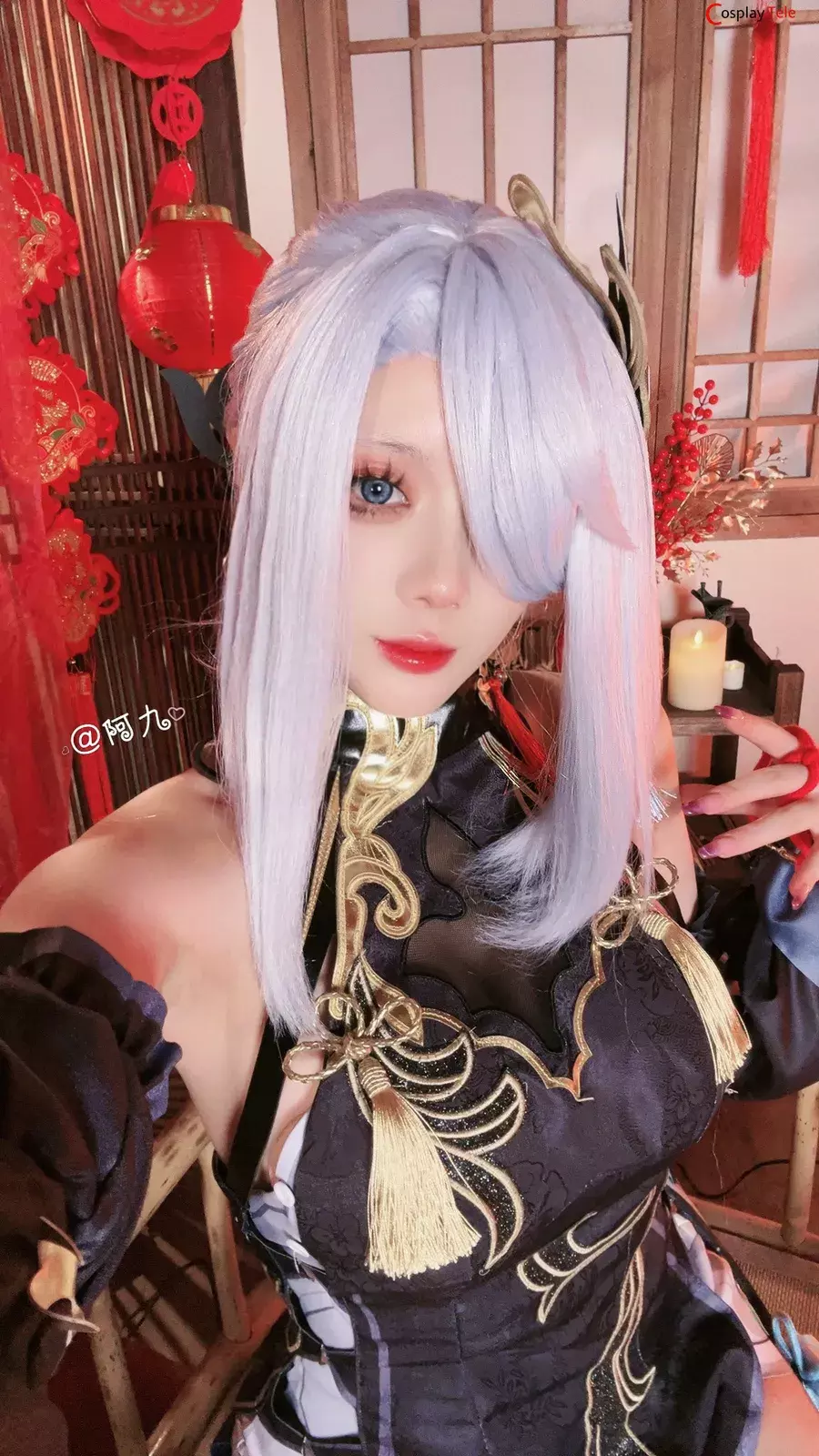 九言 (Jiu Yan) cosplay Shenhe Lunar New Year – Genshin Impact “43 photos and 15 videos”