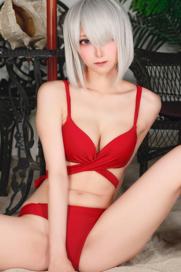 Akichi – 2B (Red lingerie)