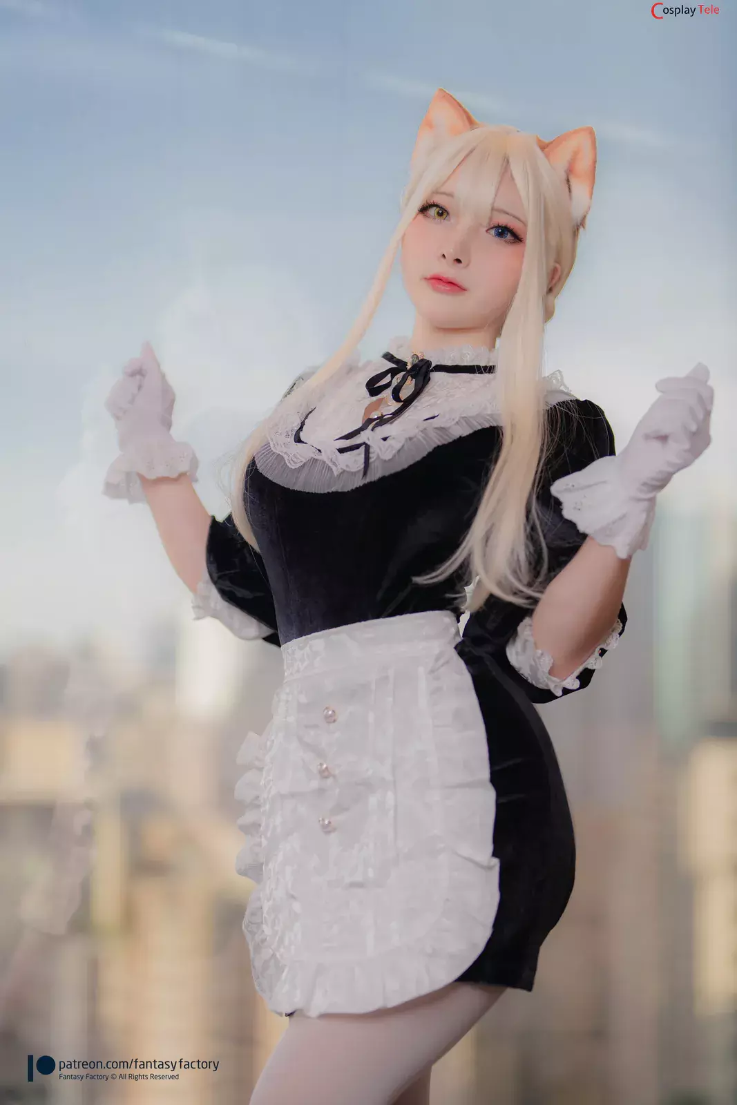 Fantasy Factory – 小丁 (Xiao Ding) – Blonde Neko Maid “35 photos”