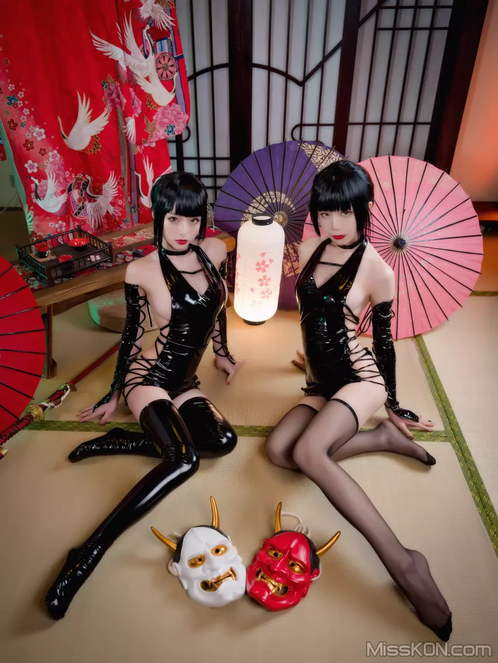 Coser@清水由乃 & 水淼: 忍者双人 (40 photos + 2 videos)