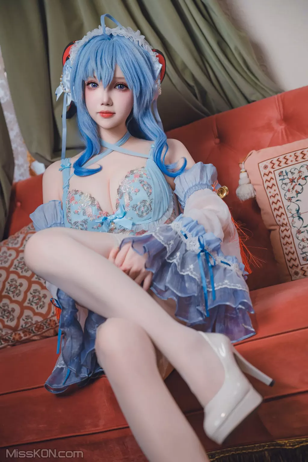 Coser@雪晴Astra: 原神 甘雨内衣 (45 photos + 1 video)