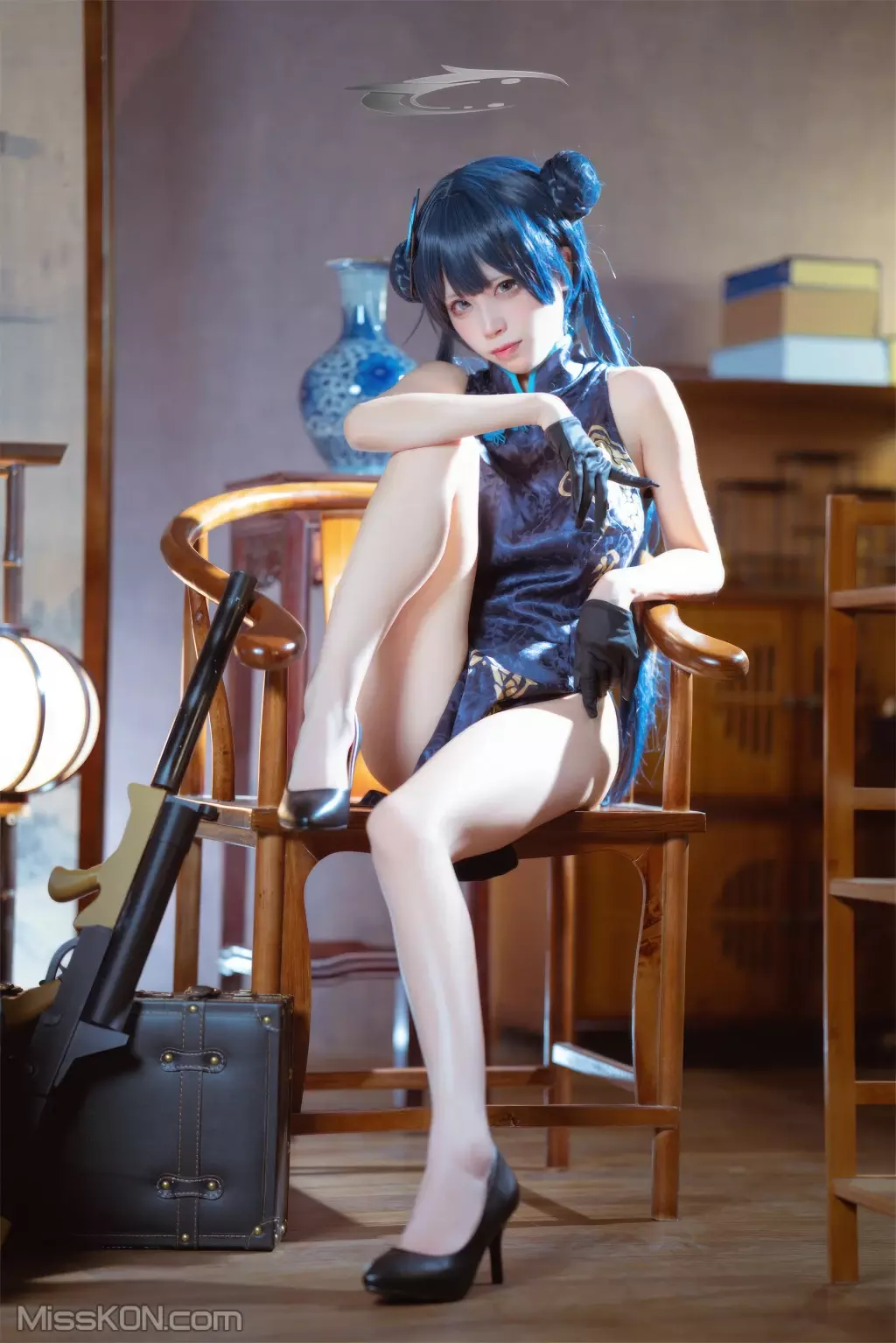 Coser@是三不是世w No.031: 碧蓝档案 妃咲旗袍 (42 photos)