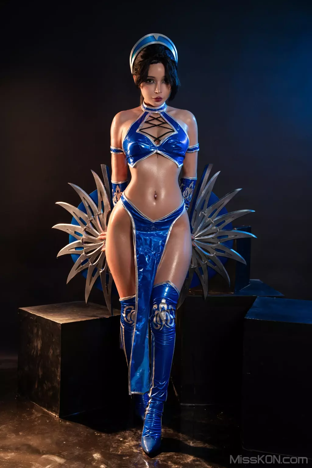 Coser@UmekoJ: Cosplay Kitana Mortal Kombat (118 photos + 9 videos)