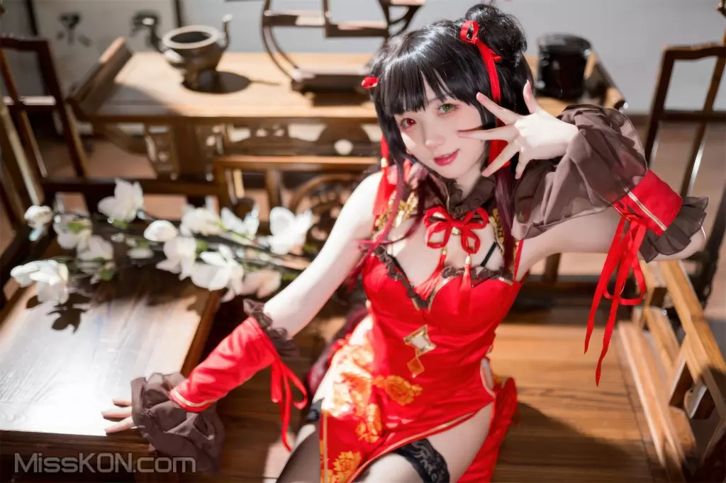 Coser@花铃: 时崎狂三旗袍 (66 photos)