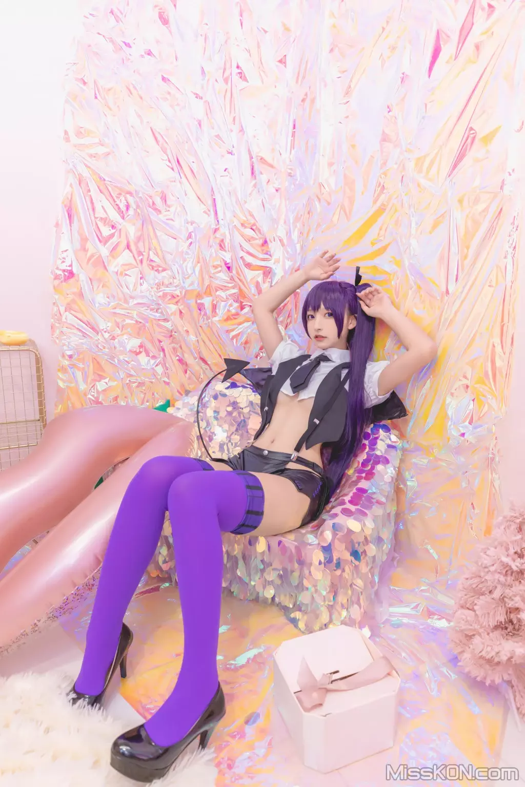 Coser@神楽坂真冬 Vol.064: 绝对企画-黛玉&小恶魔《色の香り》 (150 photos + 3 videos)