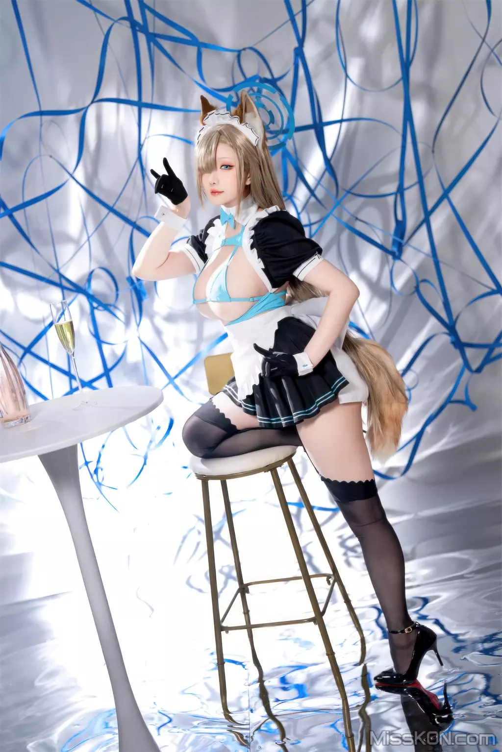 Coser@星之迟迟Hoshilily: 2023年12月计划C – 明日奈同人女仆 (91 photos)