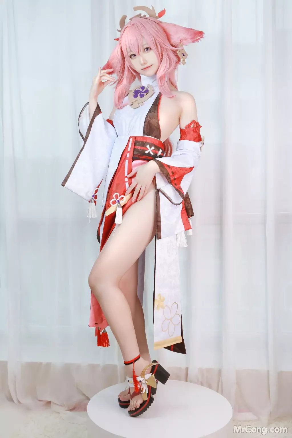 Coser@Asagiriai (愛ちゃん): 原神Yae Miko (35 photos)