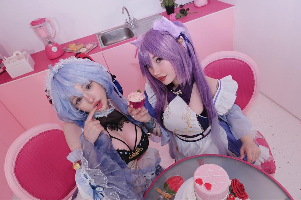 Hidori Rose & Okamiisaya – Ganyu Maid & Keqing Maid