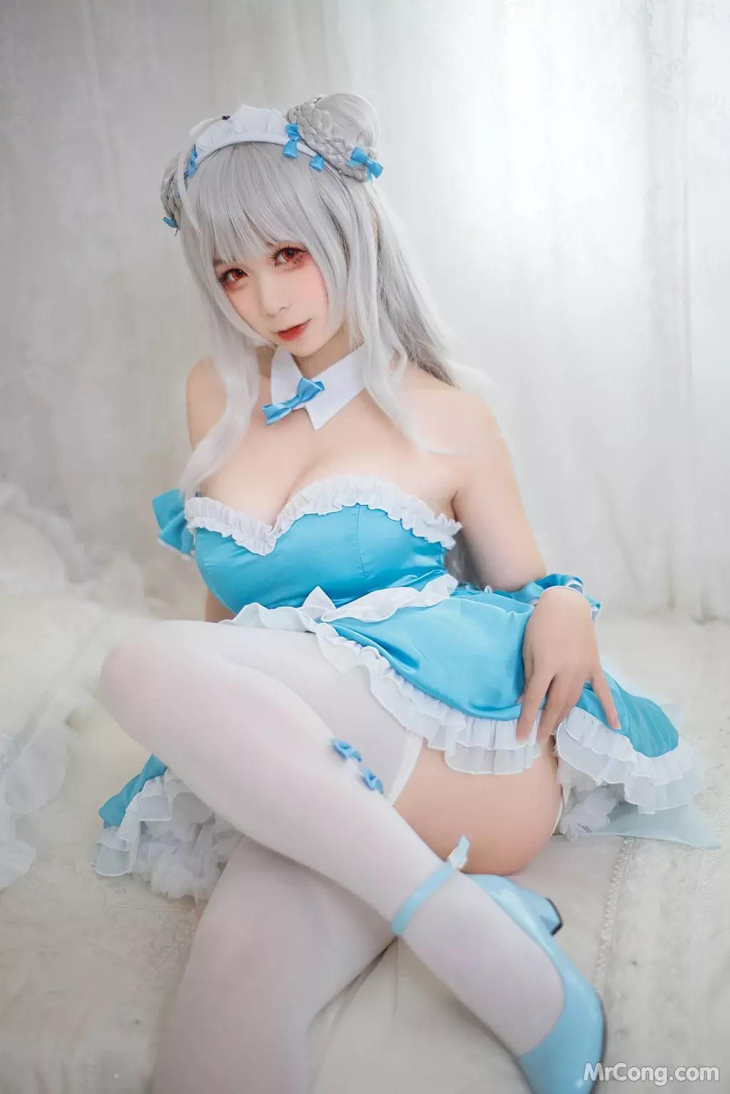 Coser@樱落酱w: 小天鹅女仆 (13 photos)