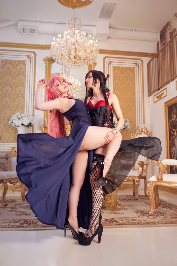 Mikomi Hokina & Yuzu Pyon – Yae Miko Dress & Beidou Dress