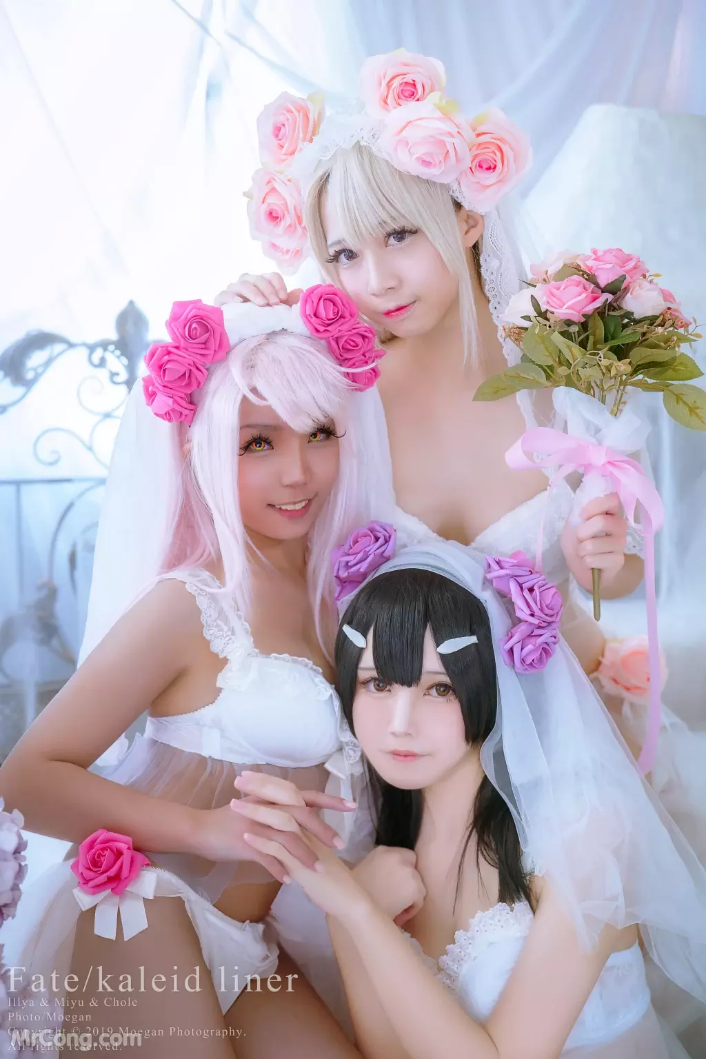 Coser@沖田凜花Rinka: & 鈴鈴Yakira & 鬼姬Oni Hime – Wedding Bikini ver. (Fate kaleid liner プリズマ☆イリヤ) (19 photos)