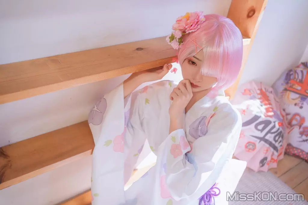 Coser@爆机少女喵小吉 (Nekokoyoshi): 双子 – 拉姆蕾姆 (103 photos + 4 videos)