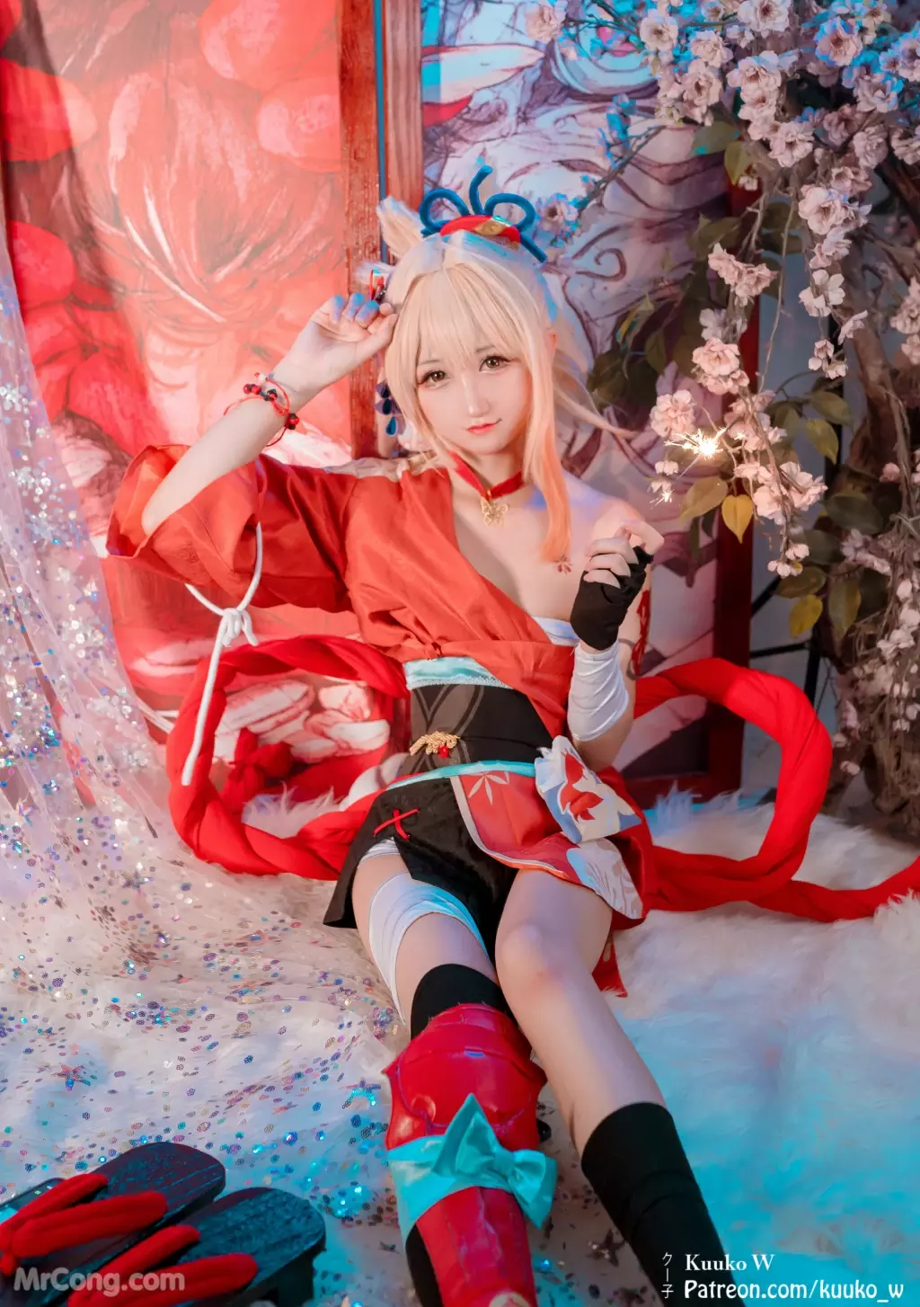 Coser@KuukoW No.088: Yoimiya (47 photos)