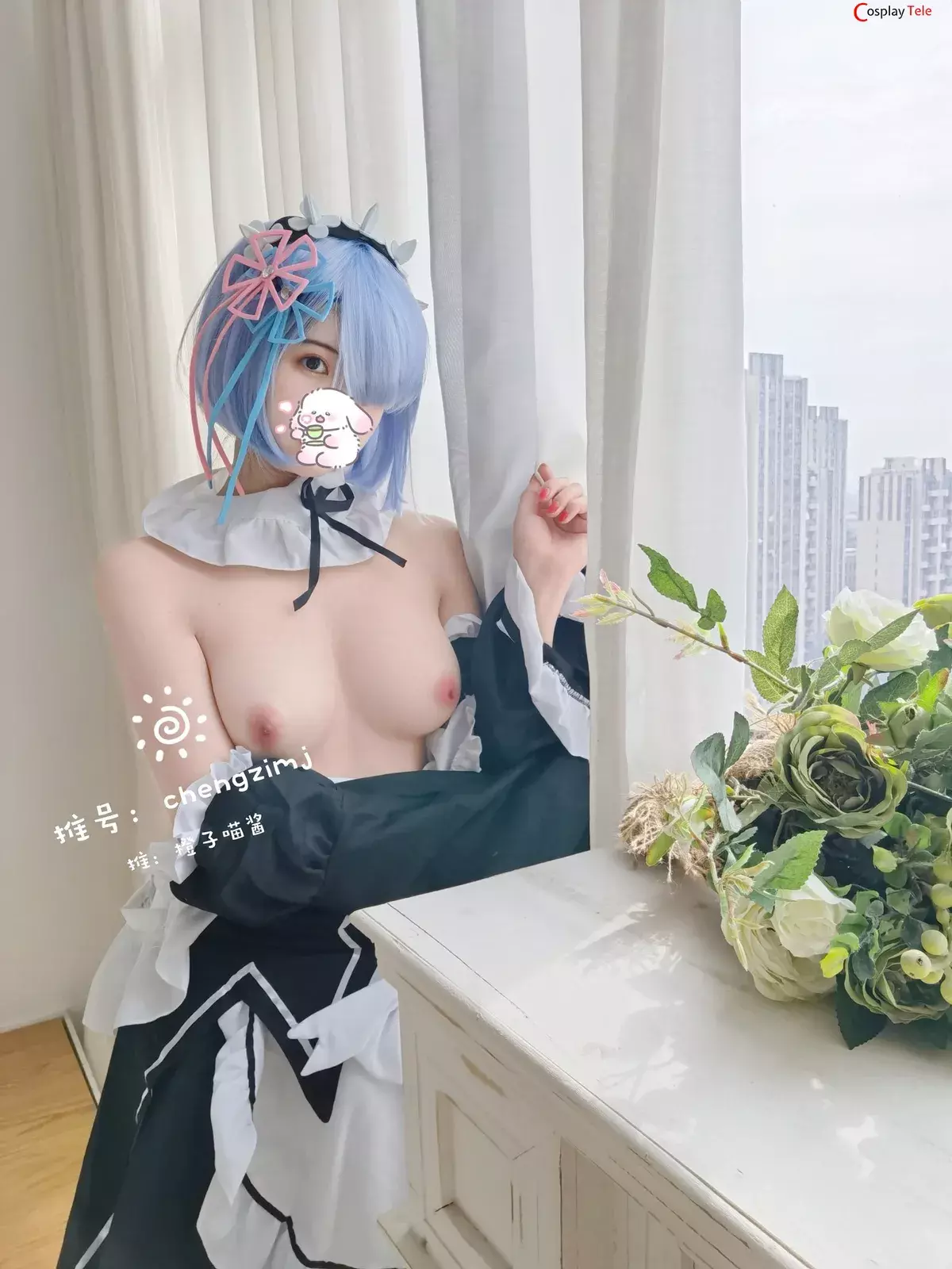 Chengzimiaoj (橙子喵酱) cosplay Rem and Emilia – Re:Zero “52 photos”